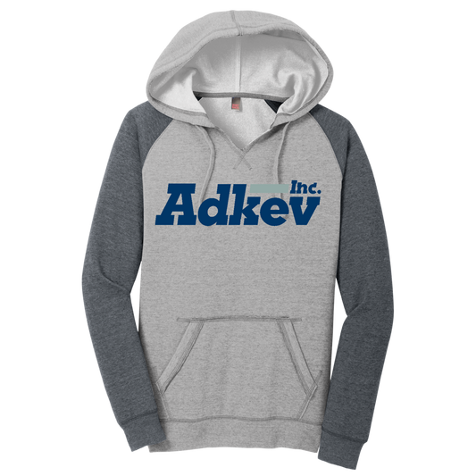 Adkev Employee DT296 District Women's Lightweight Fleece Raglan Hoodie
