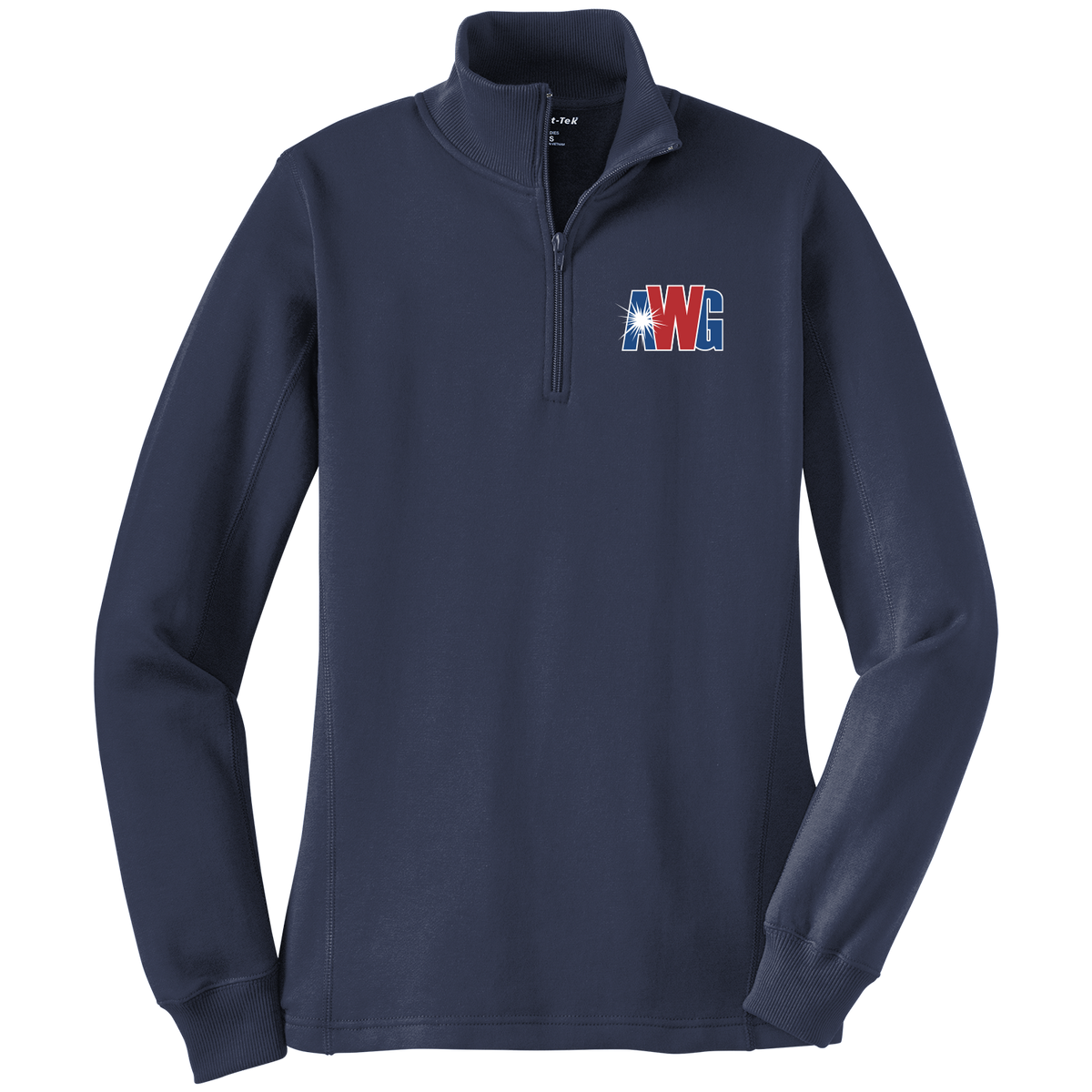 AWG LST253 Sportek Ladies 1/4 Zip Sweatshirt