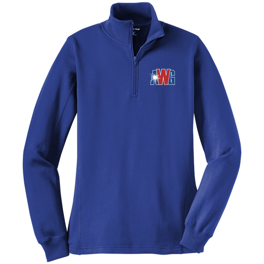 AWG LST253 Sportek Ladies 1/4 Zip Sweatshirt