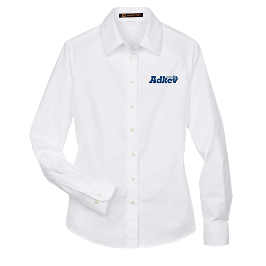Adkev Employee M600W Harriton Women's Long Sleeve Oxford Shirt