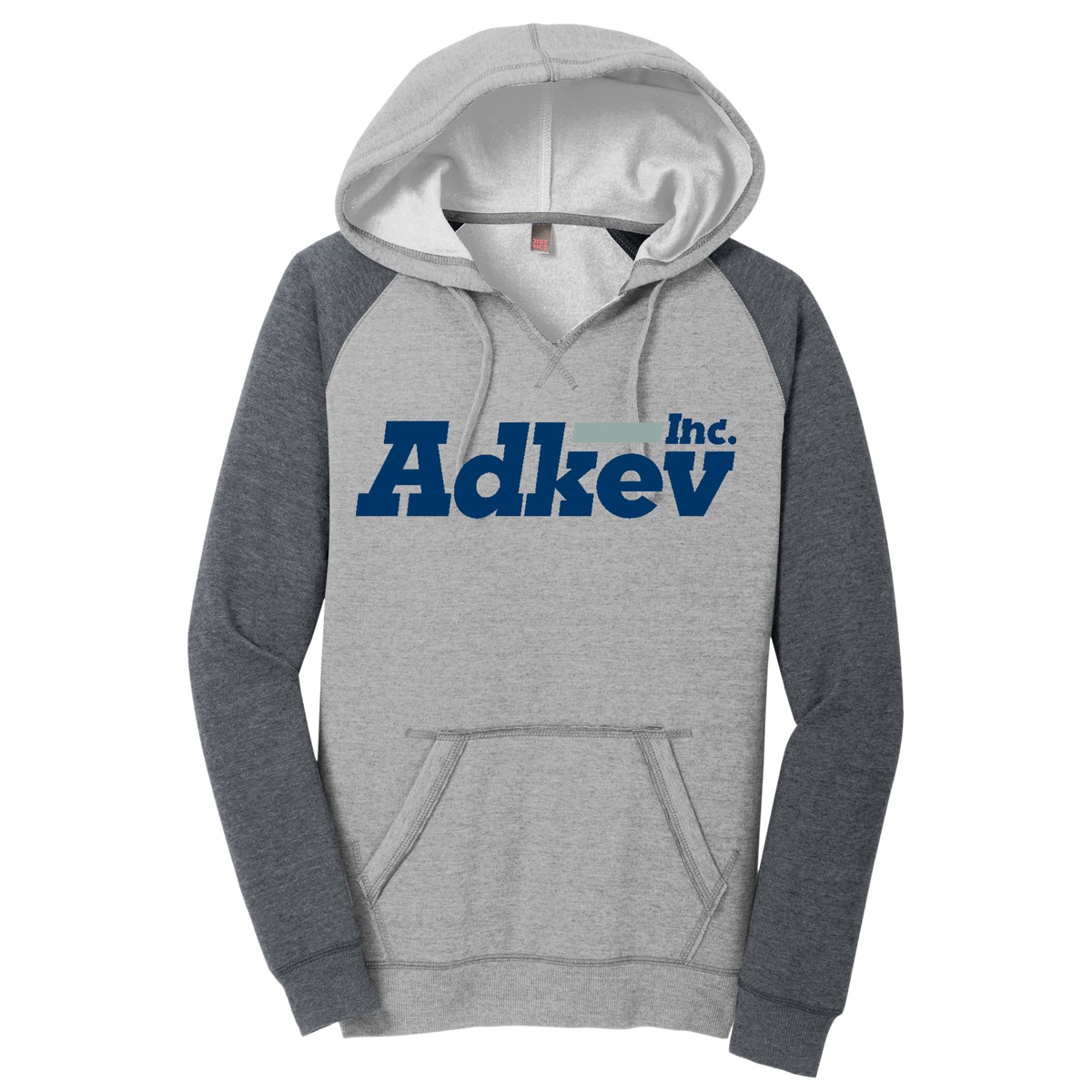 Adkev Employee DT296 District Women's Lightweight Fleece Raglan Hoodie
