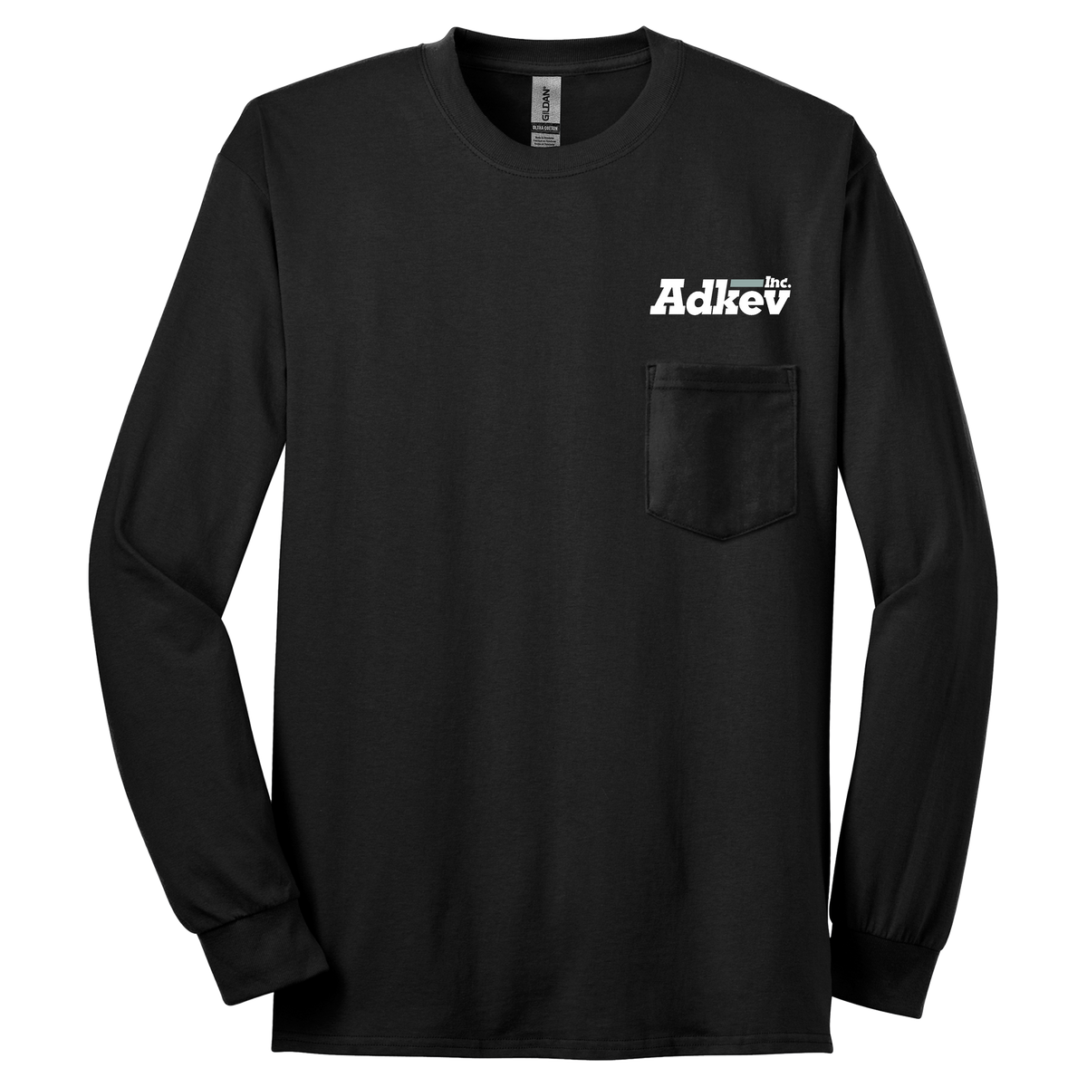 Adkev 2410 Gildan Long Sleeve Pocket Tee