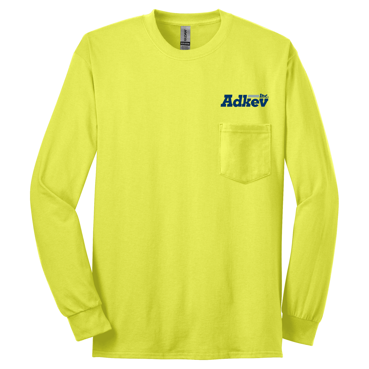 Adkev 2410 Gildan Long Sleeve Pocket Tee