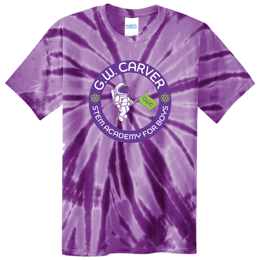 GWC STEM Academy Screen Printed PC147Y Youth SS Tie-Dye Tee