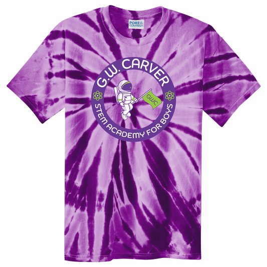 GWC STEM Academy Screen Printed PC147 Adult SS Tie-Dye Tee
