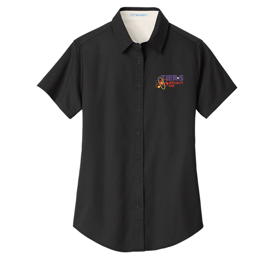 Tier 5 Specialty Gas L508 Port Authority Ladies short sleeve easy care shirt