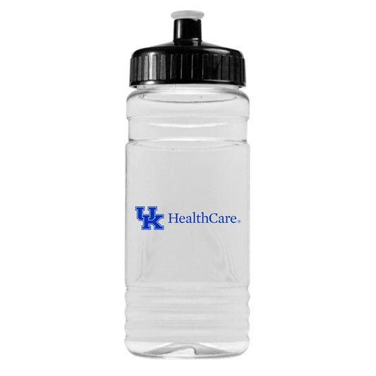 UK HealthCare Clear Sports Bottle with Push/Pull Lid