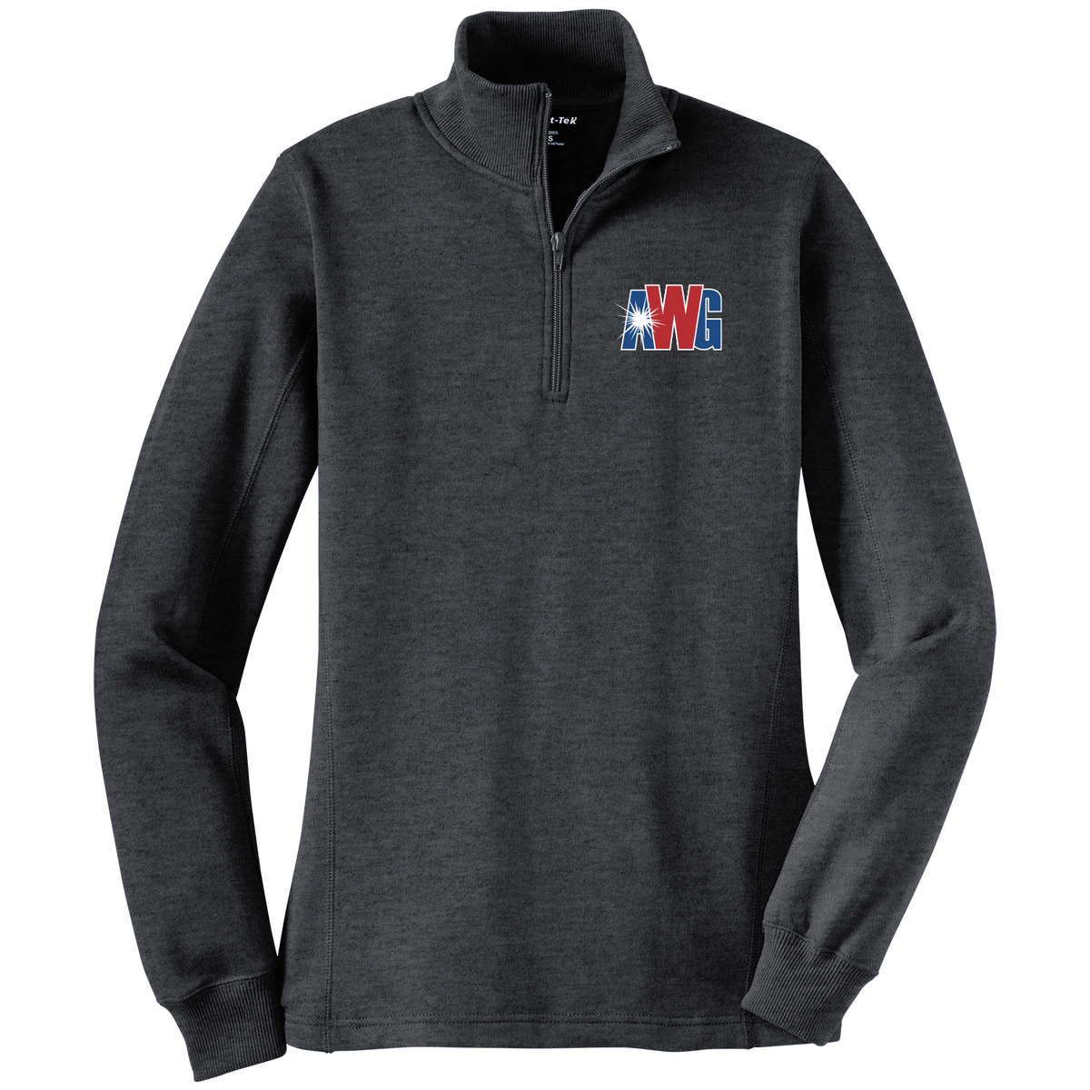 AWG LST253 Sportek Ladies 1/4 Zip Sweatshirt