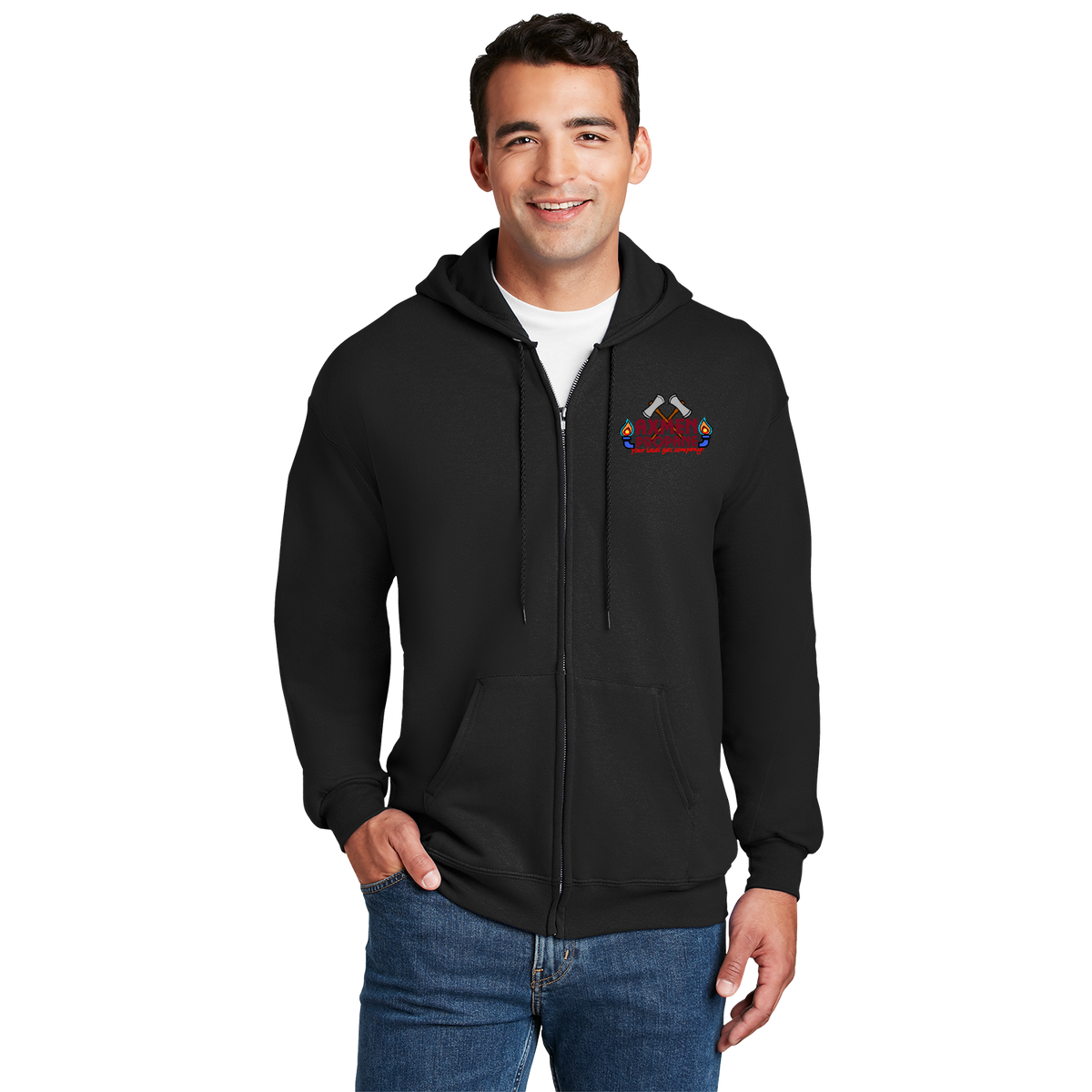 AxMen F283 Hanes Ultimate Full Zip Hoodie