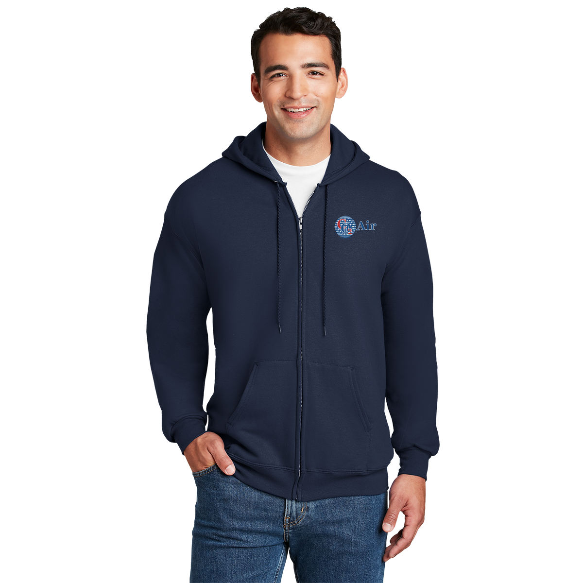 CO2 F283 Hanes Ultimate Full Zip Hoodie