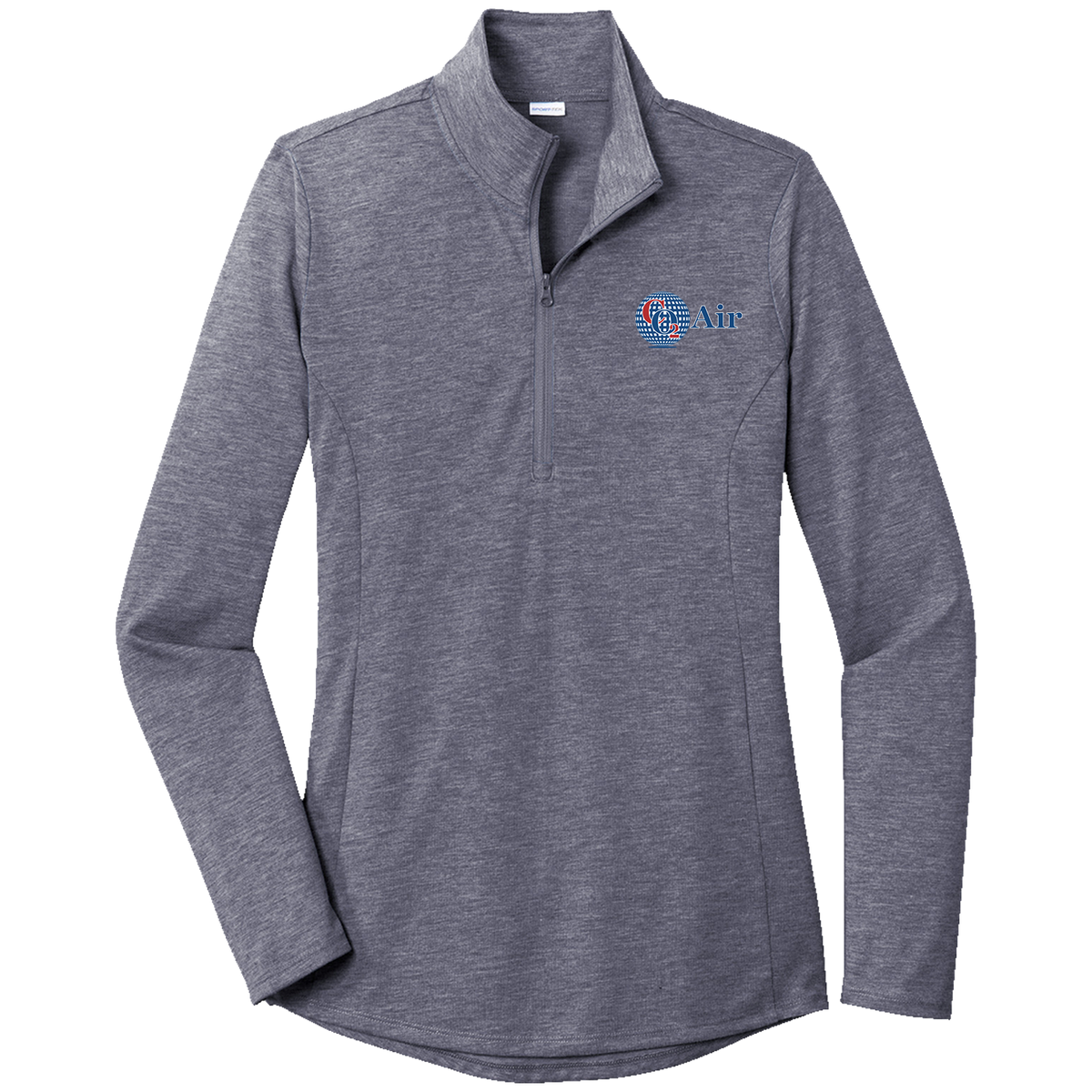 CO2 LST407 Sportek Ladies 1/4 zip Triblend pullover