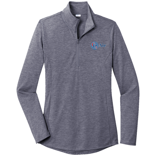 CO2 LST407 Sportek Ladies 1/4 zip Triblend pullover