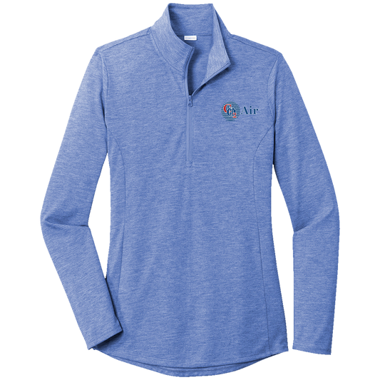 CO2 LST407 Sportek Ladies 1/4 zip Triblend pullover