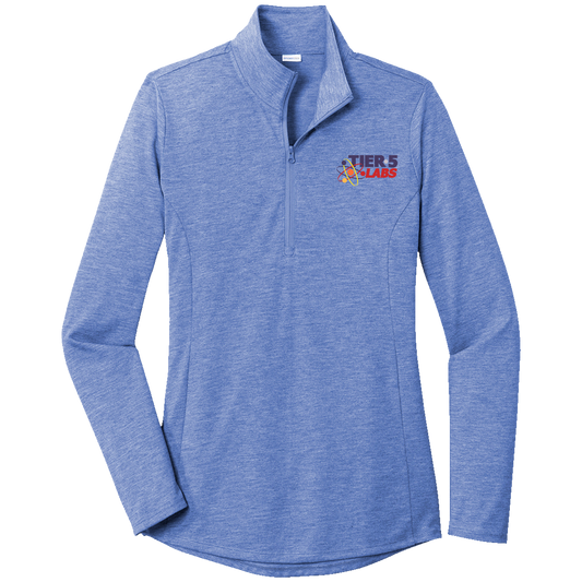 Tier 5 Labs LST407 Sportek Ladies 1/4 zip Triblend pullover
