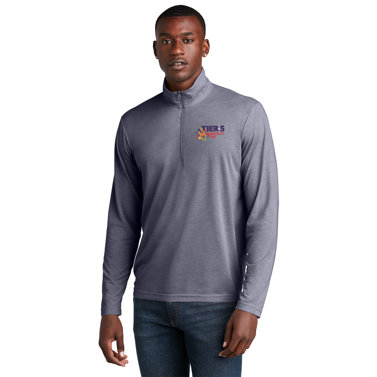 Tier 5 Specialty Gas ST407 Sportek 1/4 zip Triblend pullover