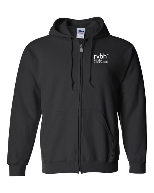 RVBH 18600 Gildan full zip hooded sweatshirt - DARK COLORS