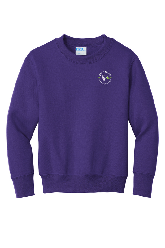 GWC STEM Academy Embroidered PC78Y Youth Fleece Crewneck Sweatshirt